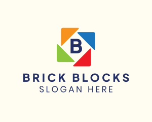 Blocks - Learning Triangles Playroom logo design