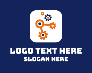 Technician - Industrial Gear Machine logo design
