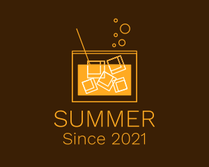 Iced Orange Drink logo design