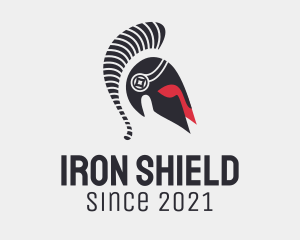 Armor - Warrior Helmet Armor logo design