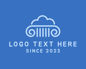 Justice - Sky Cloud Column logo design