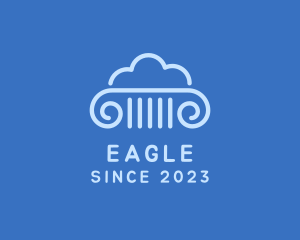 Law - Sky Cloud Column logo design