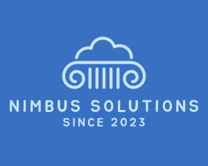 Nimbus - Sky Cloud Column logo design