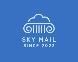 Sky Cloud Column logo design