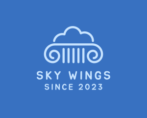 Sky Cloud Column logo design