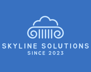 Sky Cloud Column logo design