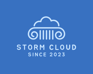 Sky Cloud Column logo design