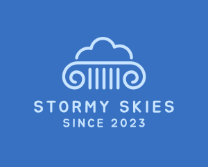 Sky Cloud Column logo design