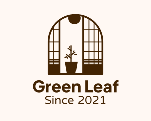 Plant - Wooden Window Plant logo design