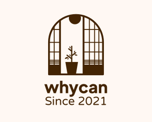 Vacation - Wooden Window Plant logo design