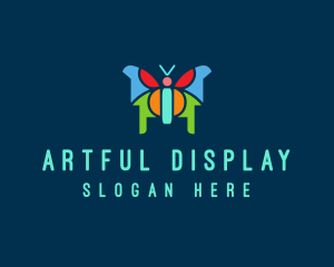 Butterfly Insect Mosaic logo design