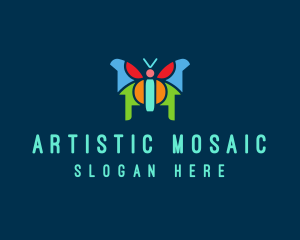 Mosaic - Butterfly Insect Mosaic logo design