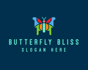 Butterfly - Butterfly Insect Mosaic logo design