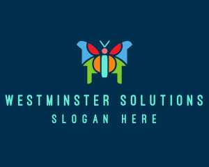 Butterfly Insect Mosaic logo design