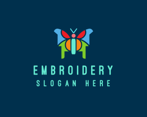 Butterfly Insect Mosaic logo design