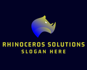 Rhinoceros Animal Brand logo design