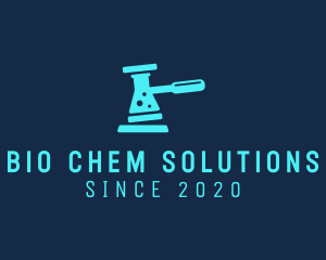 Chemistry Gavel Flask  logo design