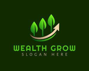 Plant Leaves Growth logo design