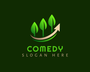 Gradient - Plant Leaves Growth logo design