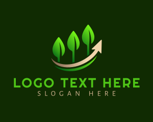 Grow - Plant Leaves Growth logo design