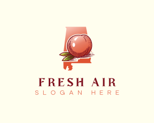 Alabama Fresh Peach  logo design