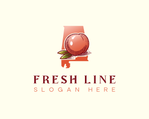 Alabama Fresh Peach  logo design