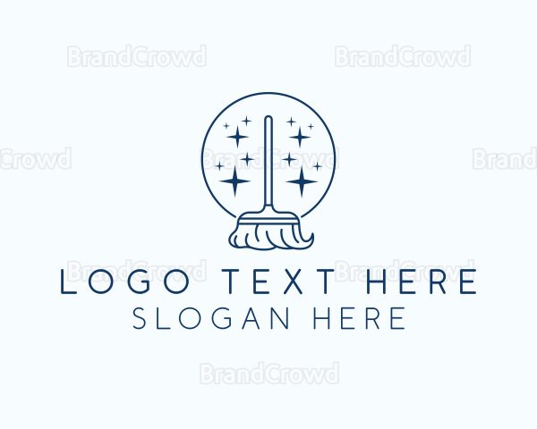 Simple Mop Cleaning Logo