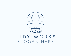Neat - Simple Mop Cleaning logo design