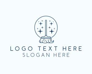 Simple Mop Cleaning Logo