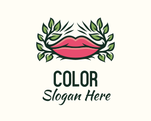 Organic - Organic Plant Lips logo design