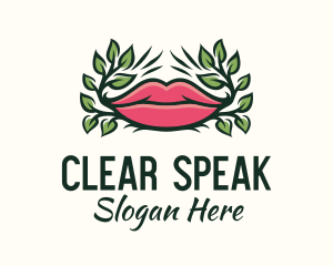 Voice - Organic Plant Lips logo design