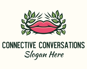 Dialogue - Organic Plant Lips logo design
