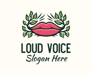 Organic Plant Lips logo design