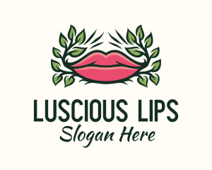 Lips - Organic Plant Lips logo design
