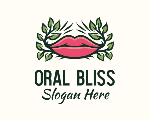 Oral - Organic Plant Lips logo design