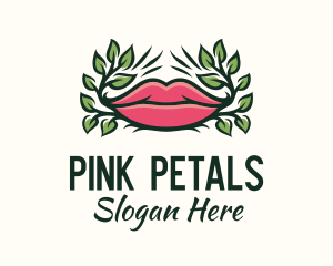 Organic Plant Lips logo design