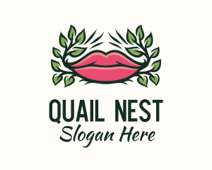 Organic Plant Lips logo design