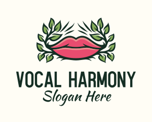 Voice - Organic Plant Lips logo design