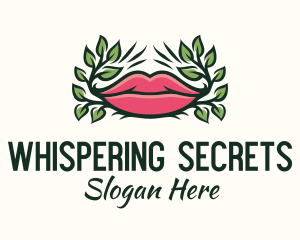 Organic Plant Lips logo design