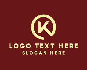 Professional Circle Letter K logo design