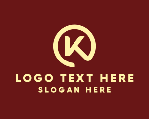 Letter K - Chef Emblem Letter K logo design