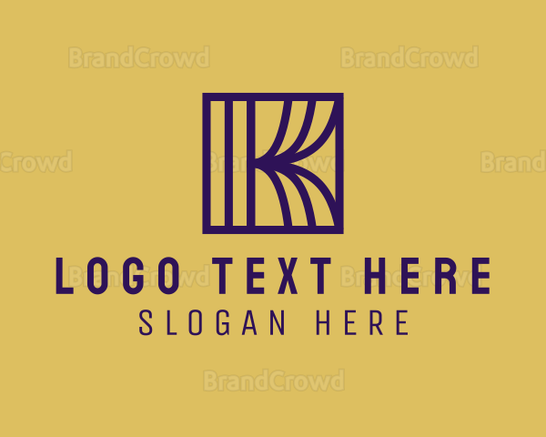 Interior Curtain  Letter K Logo