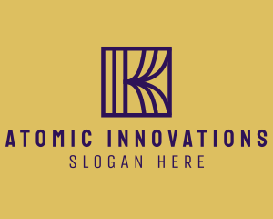 Interior Curtain  Letter K logo design