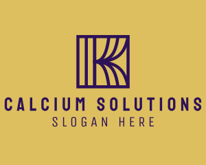 Interior Curtain  Letter K logo design