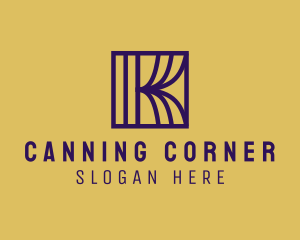 Interior Curtain  Letter K logo design