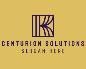 Interior Curtain  Letter K logo design