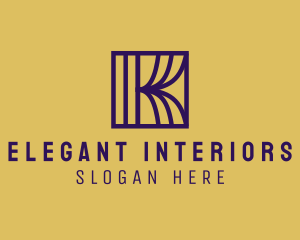 Interior - Interior Curtain  Letter K logo design