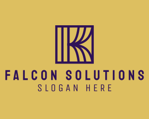 Interior Curtain  Letter K logo design