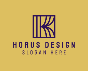 Interior Curtain  Letter K logo design