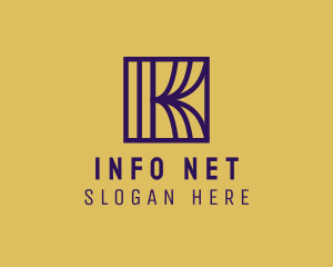 Interior Curtain  Letter K logo design